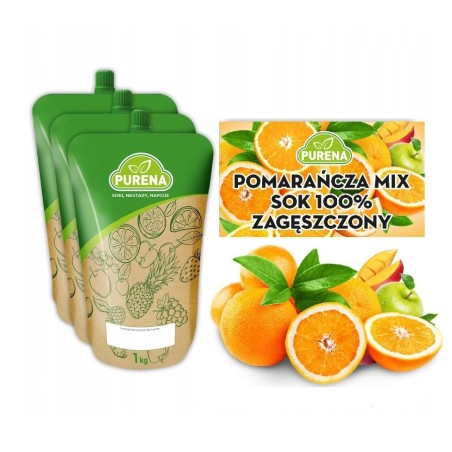Sok pomarańczowy MIX 100% zagęszczony 3x1kg na 15l