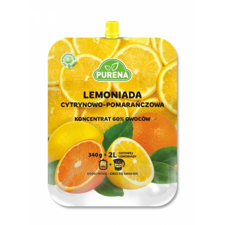 Lemoniada cytrynowo - pomarańczowa koncentrat 340g na 2l