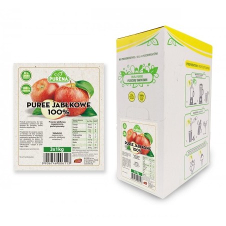 Pulpa (puree) 100% z jabłek 3x1kg