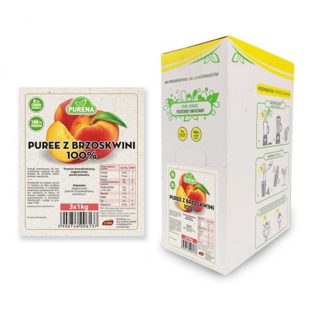 Pulpa (puree) 100% z brzoskwini 3x1kg