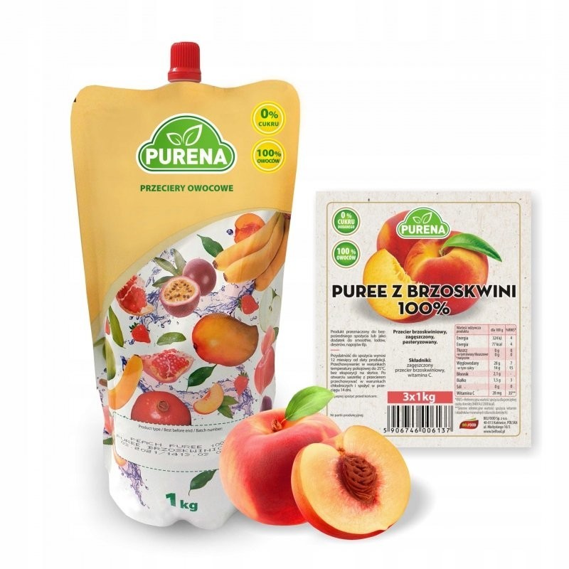 Pulpa (puree) 100% z brzoskwini 3x1kg