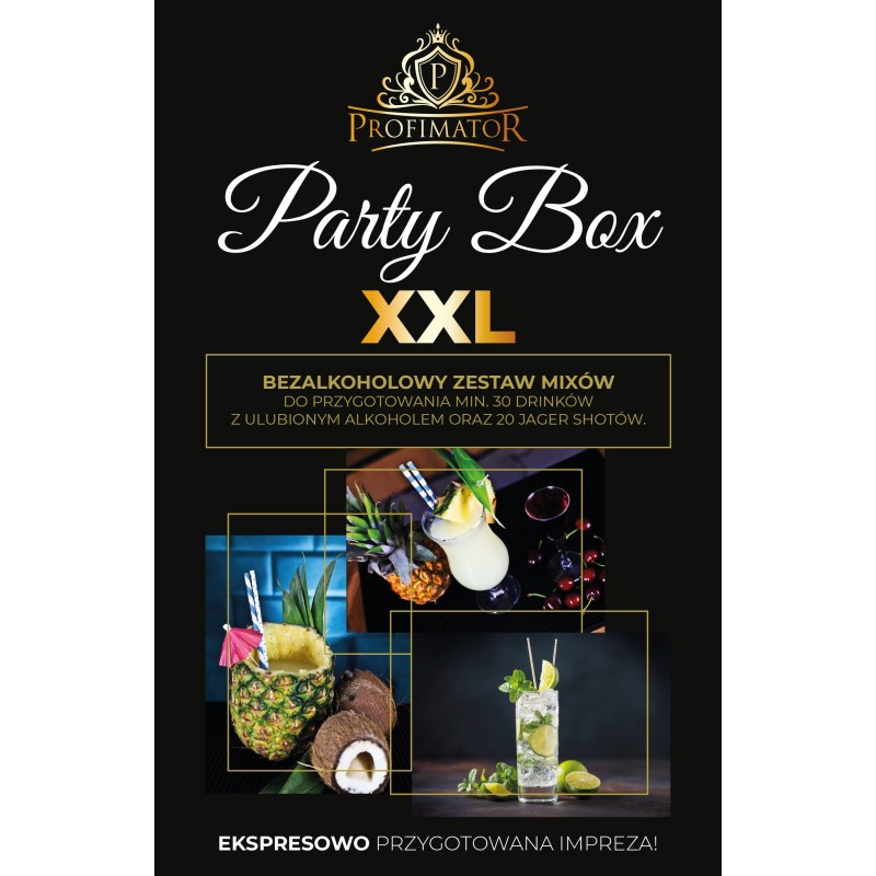 ZESTAW BARMAŃSKI DO DRINKÓW PARTY BOX XXL 4x300ml PROFIMATOR