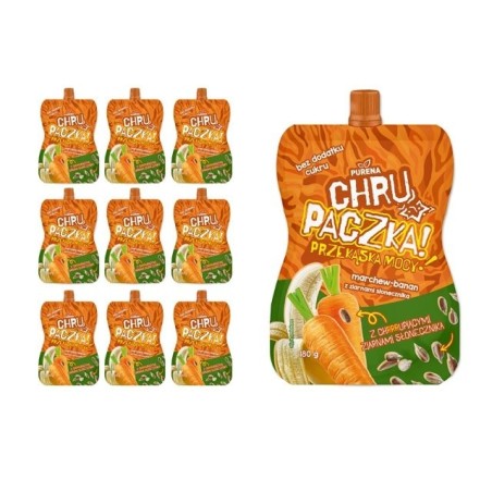 Chrupaczka marchew-banan ze słonecznikiem 180g x 10sztuk