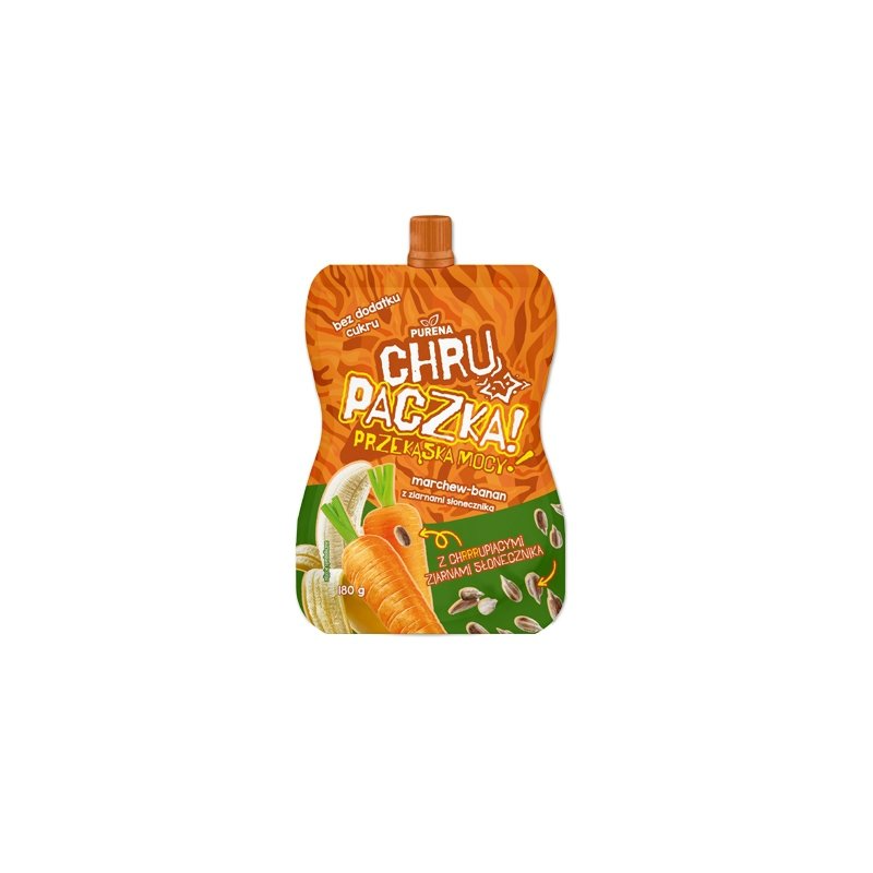 Chrupaczka marchew-banan ze słonecznikiem 180g x 10sztuk