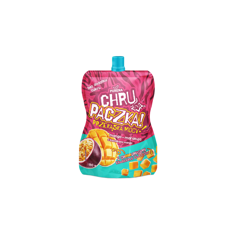 Chrupaczka mango-marakuja z kawałkami mango 180g x 10szt