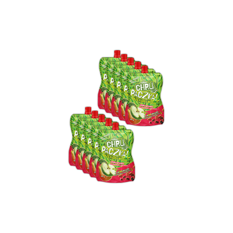Chrupaczka jabłko-gruszka z cynamonem i rodzynkami 180g x 10szt