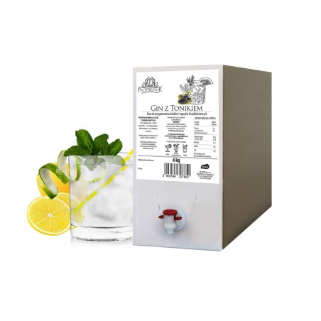Baza do drinków i bezalkoholowych koktajli GIN Z TONIKIEM box 6kg