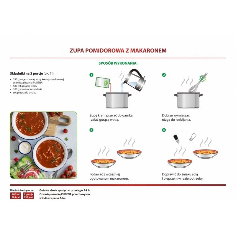 Zupa krem pomidorowa zagęszczona 350g na 2 porcje zupy