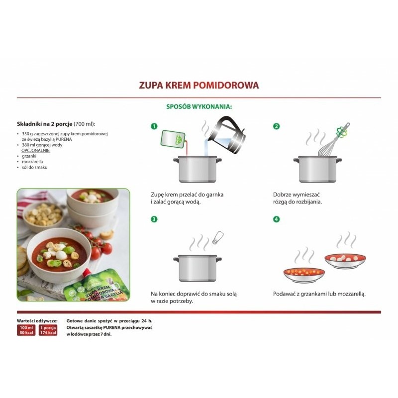 Zupa krem pomidorowa zagęszczona 350g x 4szt