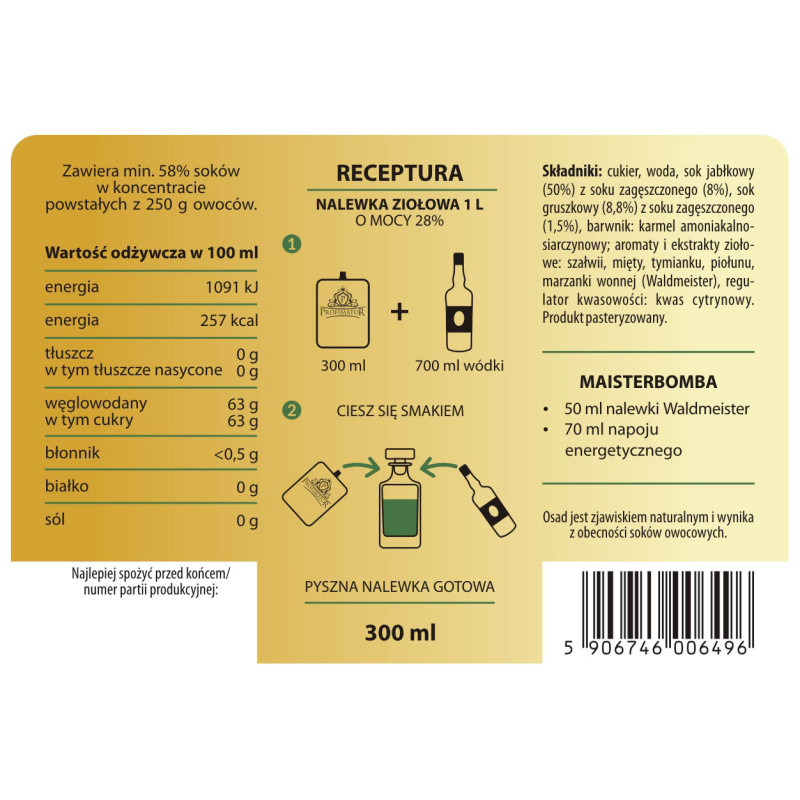 Bezalkoholowy koncentrat WALDMAISTER 300ml PROFIMATOR