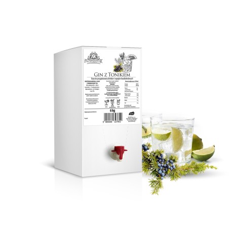 Baza do drinków i bezalkoholowych koktajli GIN Z TONIKIEM box 6kg