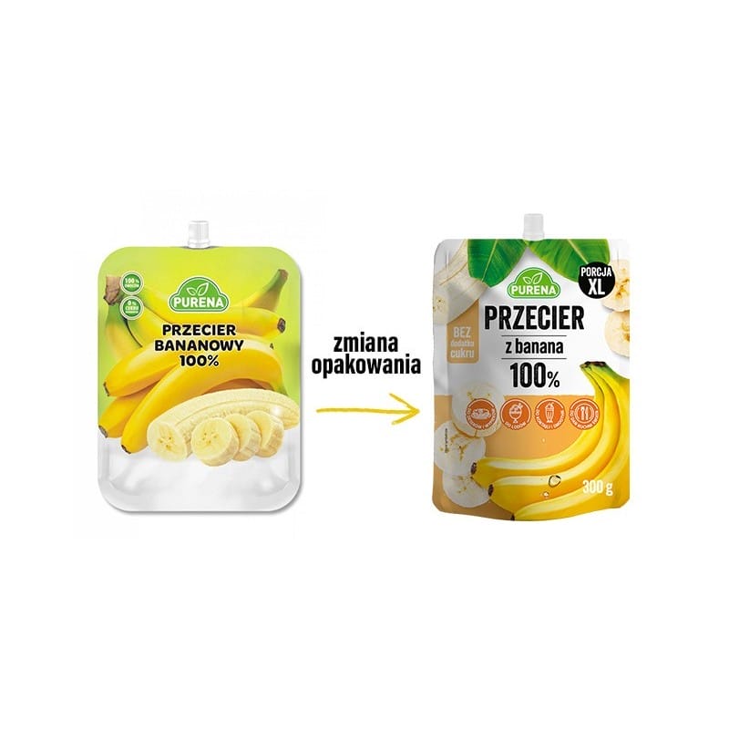 Przecier (mus) owocowy 100% bananowy 300g