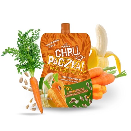 Chrupaczka marchew-banan ze słonecznikiem 180g