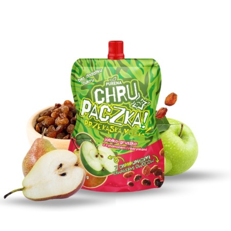 Chrupaczka jabłko-gruszka z cynamonem i rodzynkami 180g