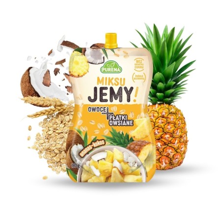 Przekąska miksuJEMY ananas-kokos + PŁATKI OWSIANE 180g