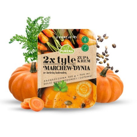 Zupa krem marchew-dynia zagęszczona 350g na 2 porcje zupy