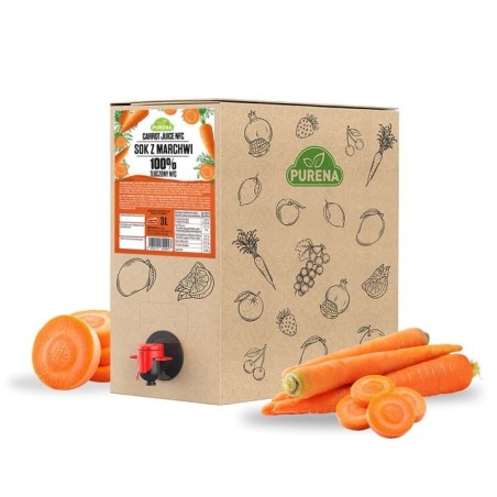 Sok z marchwi 100% tłoczony NFC PURENA 3 L