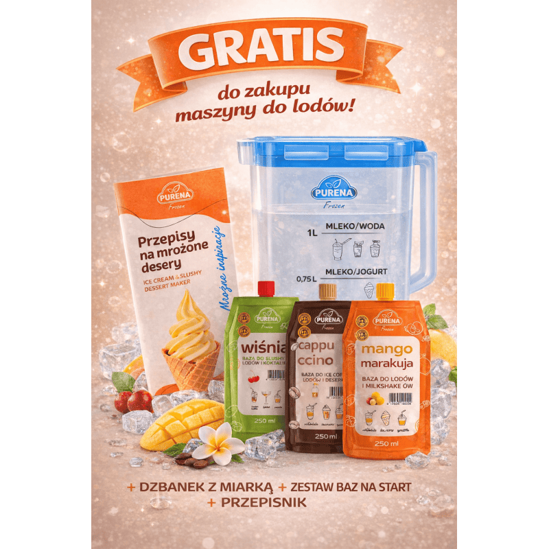 Granitor Maszyna do lodów Purena Frozen + Bazy lodowe GRATIS