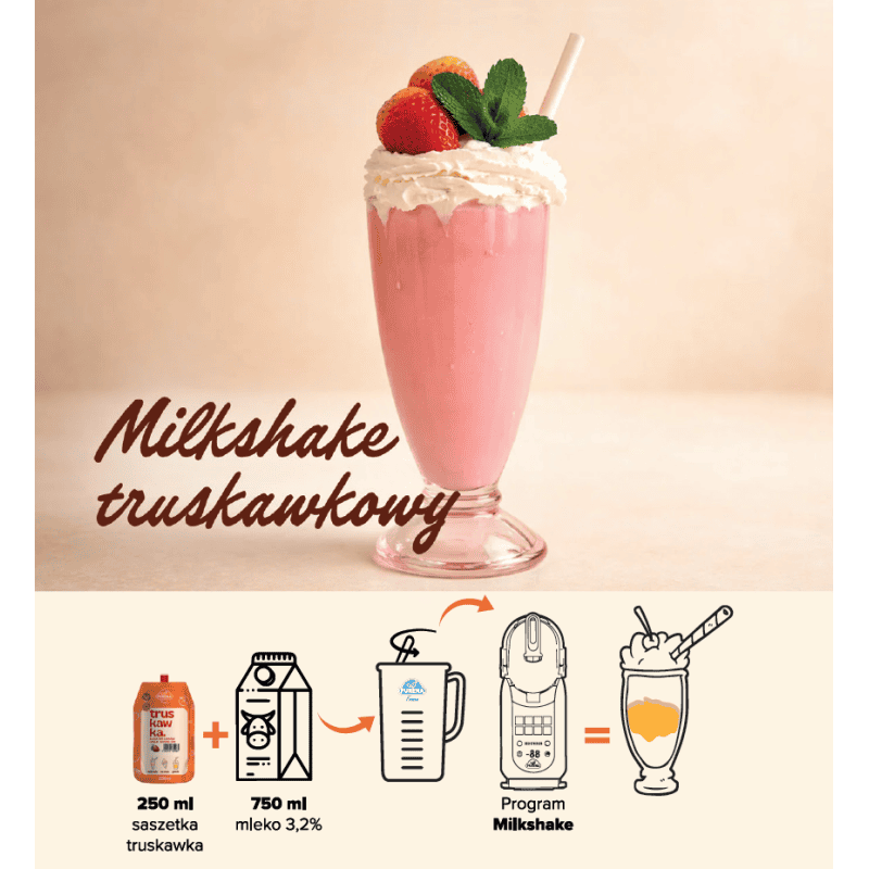 Truskawka baza do lodów milkshake'ów 250 ml na 8 porcji
