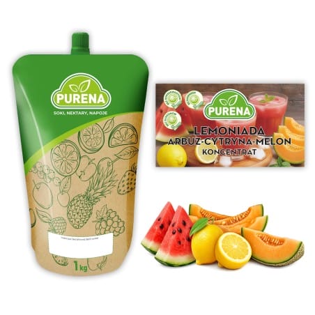 Lemoniada arbuz-cytryna-melon koncentrat 1 kg na 6 L
