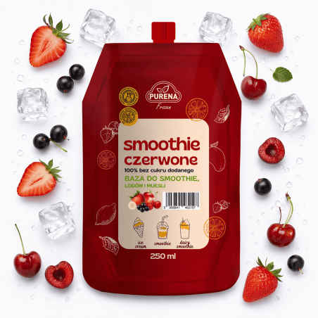 Smoothie czerwone 100% owoców baza do smoothie, lodów i muesli 250 ml 5 porcji