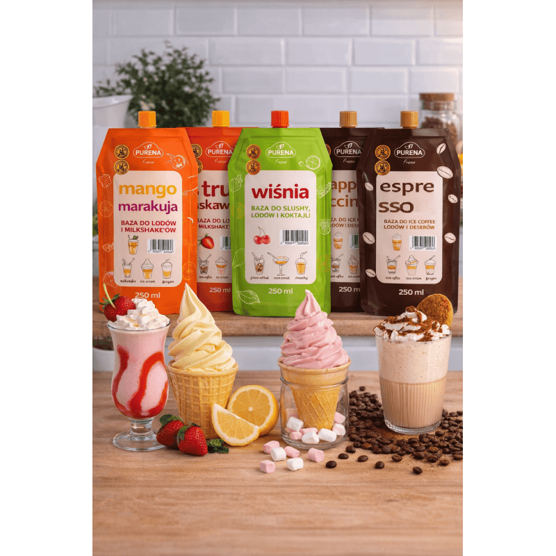 Smoothie czerwone 100% owoców baza do smoothie, lodów i muesli 250 ml 5 porcji