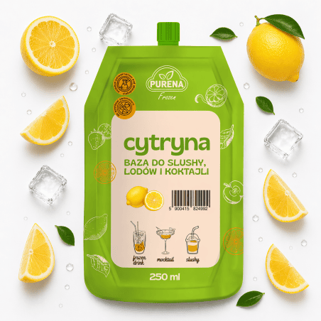 Cytryna baza do slushy, lodów i koktajli PURENA 250 ml na 8 porcji