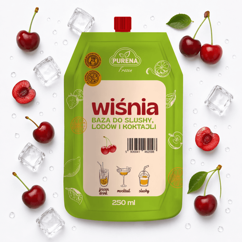 Wiśnia baza do slushy lodów i koktajli 250 ml