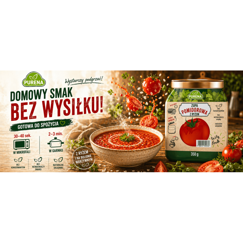 Zupa pomidorowa z ryżem gotowa na obiad 350 g