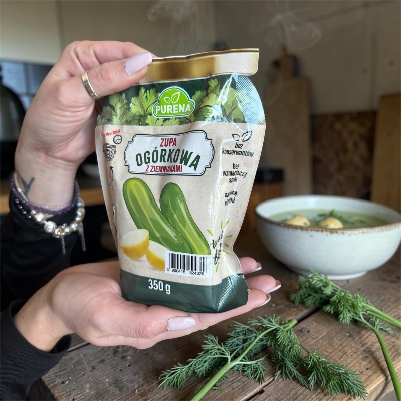 Zupa ogórkowa z ziemniakami gotowa na obiad 350 g