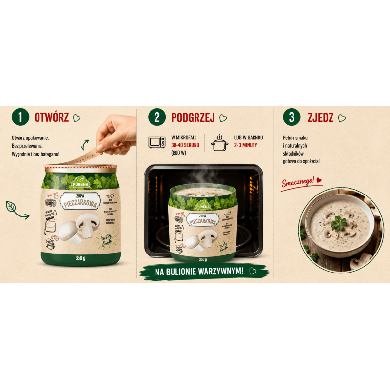 Zupa pieczarkowa gotowa na obiad 350 g