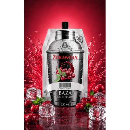 Syrop barmański baza do drinków koncentrat Profimator ŻURAWINA 250 ml