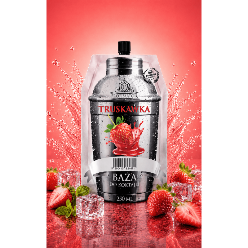 Syrop barmański baza do drinków koncentrat Profimator TRUSKAWKA 250 ml