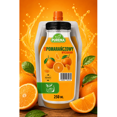 Sok pomarańczowy z miąższem bezpośrednio wyciskany z owoców 250 ml