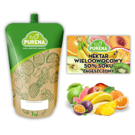 Nektar wieloowocowy 50% zagęszczony PURENA 1kg na 5l