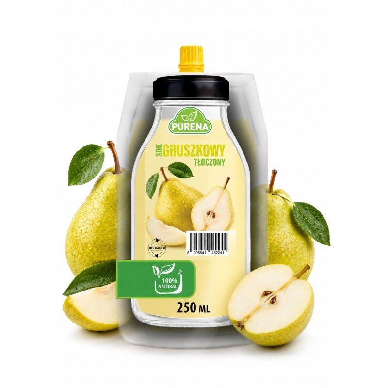 Sok gruszkowy bezpośrednio tłoczony z owoców BEZ KAUCJI PURENA 250 ml NFC