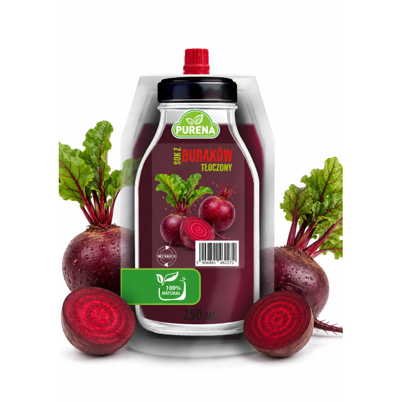 Sok z buraków 100% bezpośrednio tłoczony BEZ KAUCJI PURENA 250 ml NFC