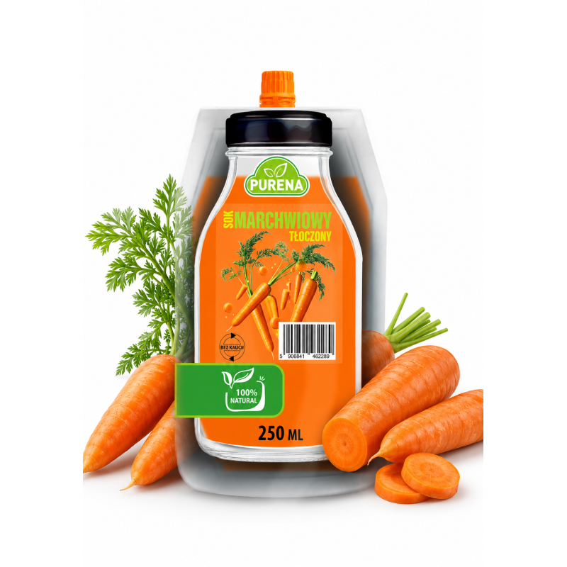 Sok marchwiowy bezpośrednio tłoczony z marchwi 250 ml