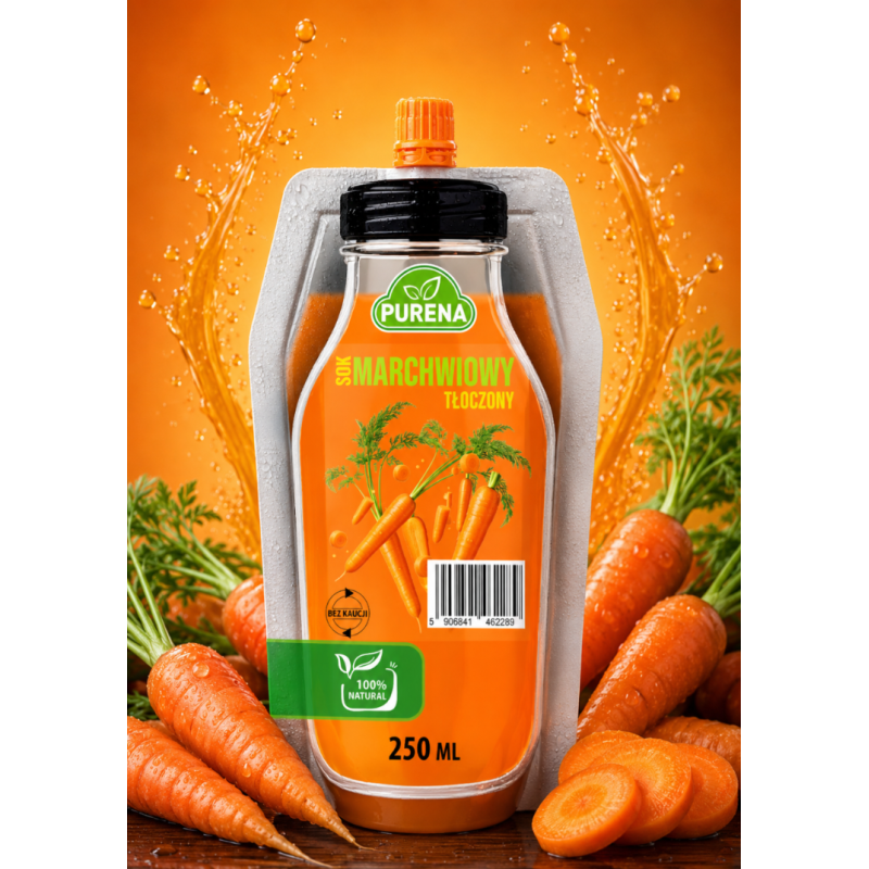 Sok marchwiowy bezpośrednio tłoczony z marchwi 250 ml