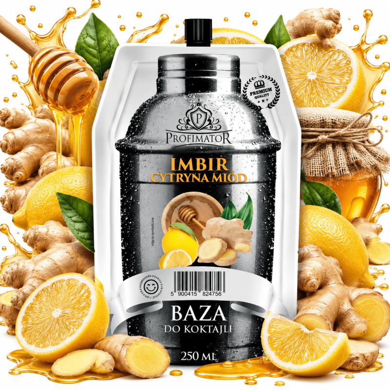 Syrop barmański baza koncentrat Profimator IMBIR CYTRYNA MIÓD 250 ml