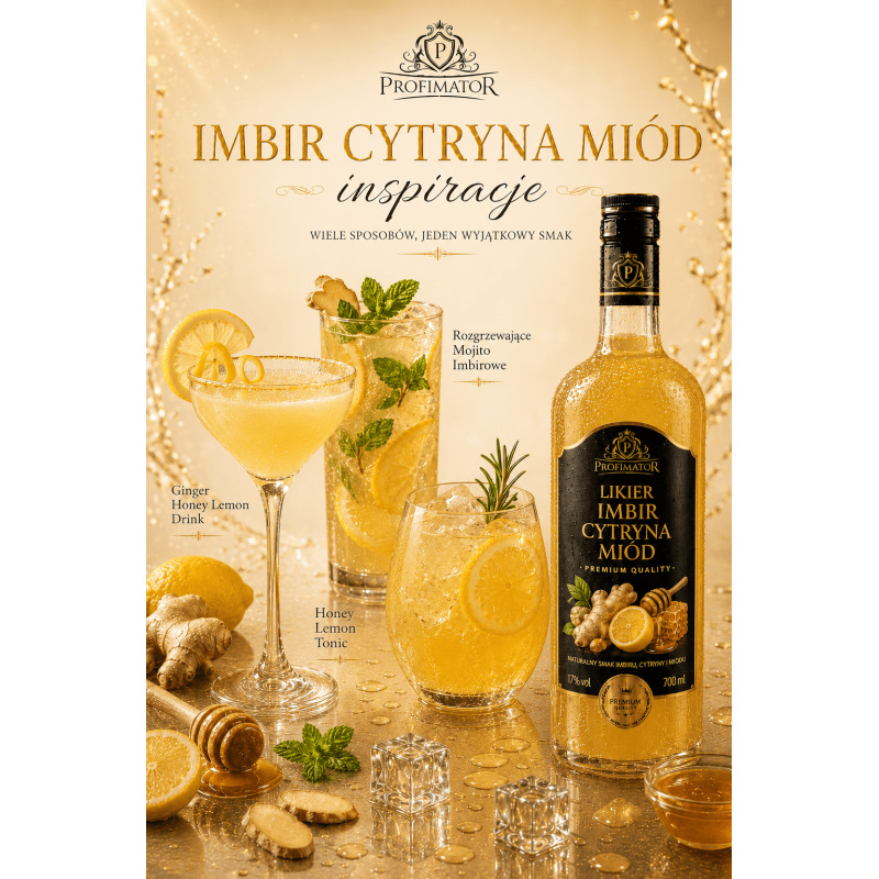 Syrop barmański baza koncentrat Profimator IMBIR CYTRYNA MIÓD 250 ml