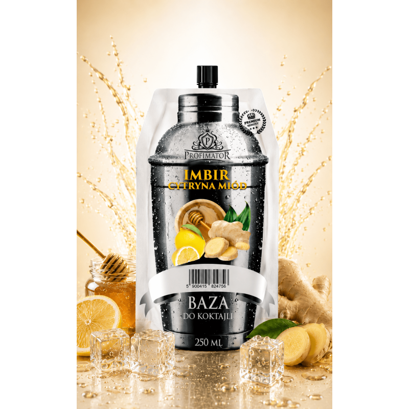 Syrop barmański baza koncentrat Profimator IMBIR CYTRYNA MIÓD 250 ml