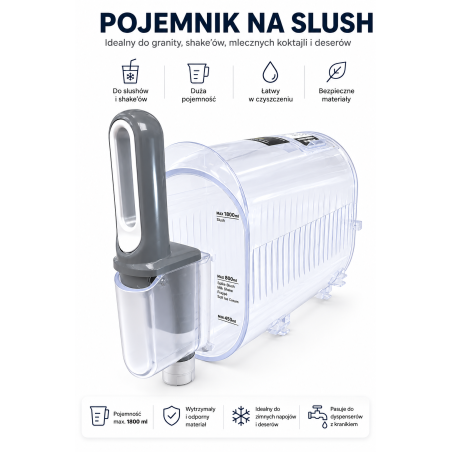 Pojemnik do maszyny Slush – zbiornik 1,8 l z dozownikiem