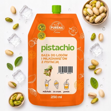 Pistacja baza do slushy lodów koktajl moktajl PURENA 250 ml na 8 porcji