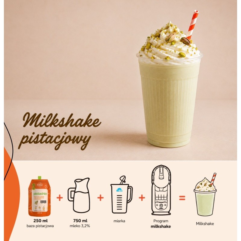 Pistacja baza do slushy lodów koktajl moktajl PURENA 250 ml na 8 porcji