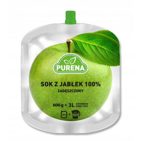 Sok jabłkowy 100% zagęszczony 600g na 3l PURENA
