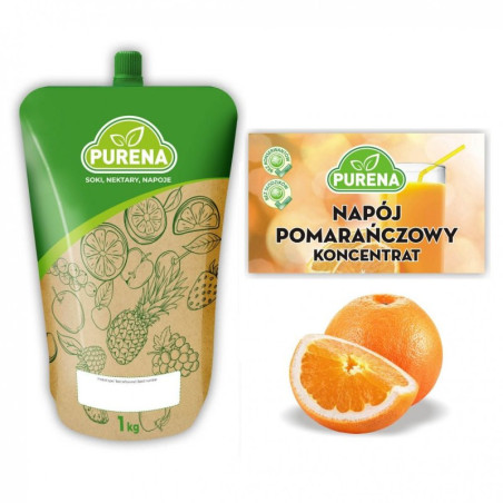Napój pomarańczowy PURENA koncentrat 1kg na 6l