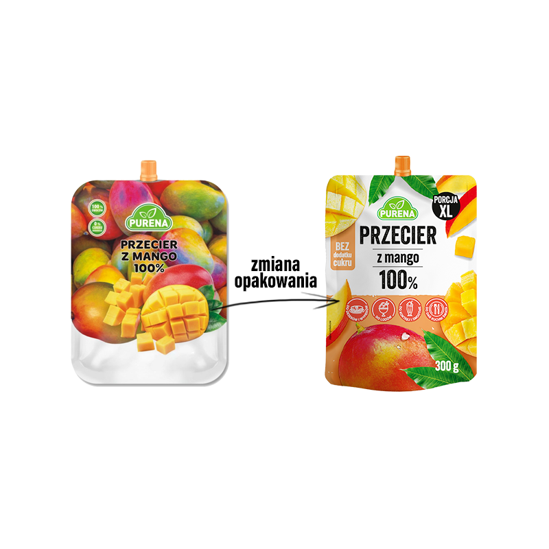 Przecier (mus) owocowy z mango 100% 300g
