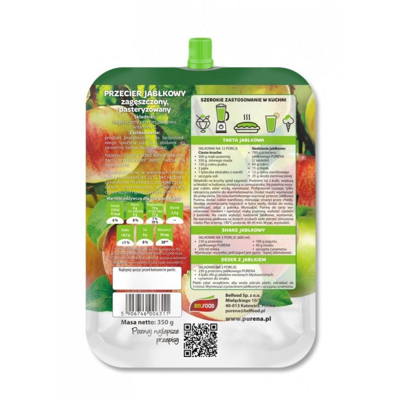 Przecier (mus) owocowy 100% z jabłek 350g