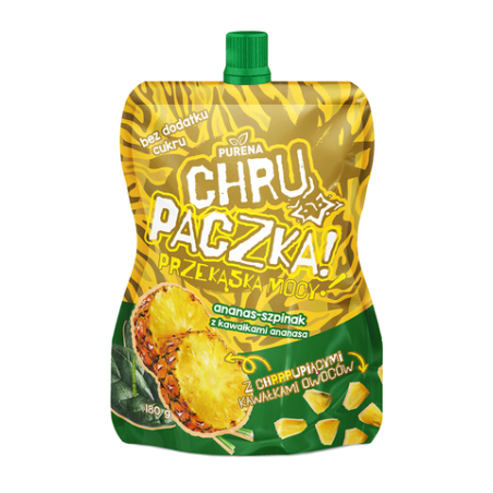 Chrupaczka ananas-szpinak z kawałkami ananasa 180g